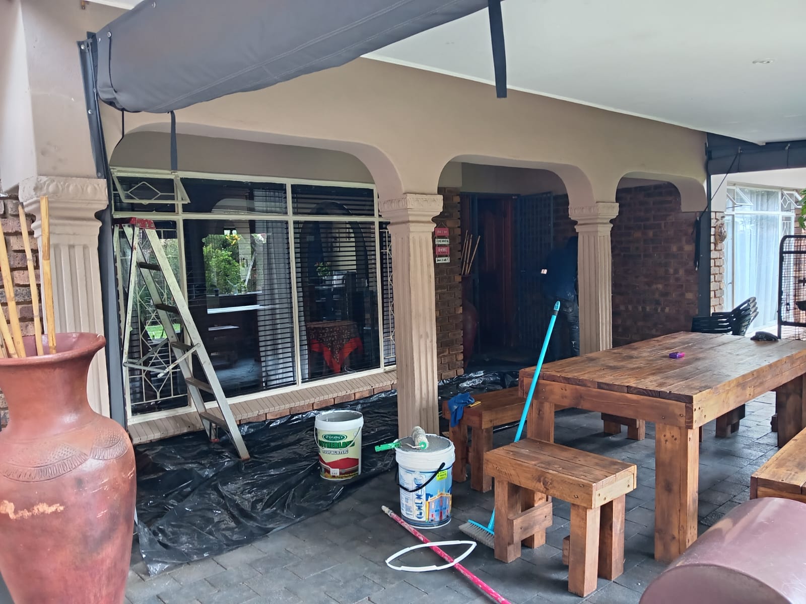 Patio before painting