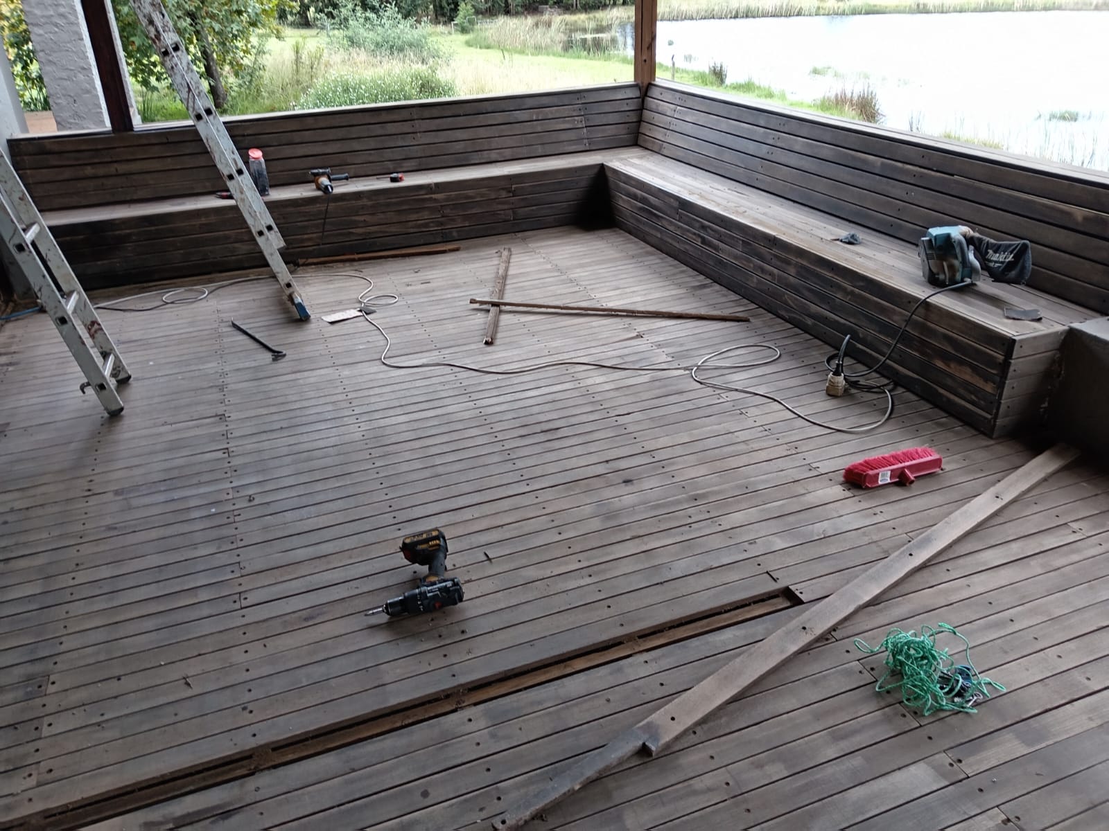 Wooden deck restoration